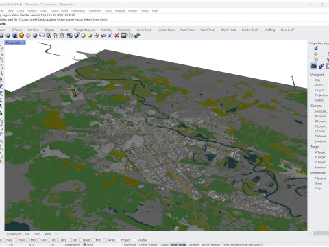 Tumen city russia 60km 3D Model