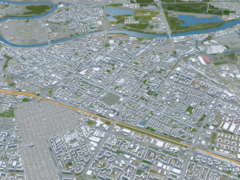 Tumen city russia 60km 3D Model
