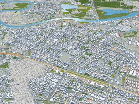 Tumen city russia 60km 3Dモデル