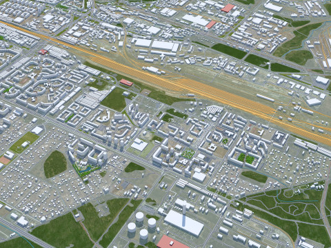 Tumen city russia 60km 3Dモデル