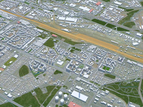 Tumen city russia 60km 3D Model