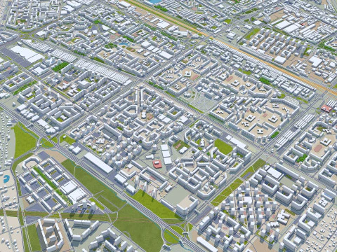 Tumen city russia 60km 3D Model