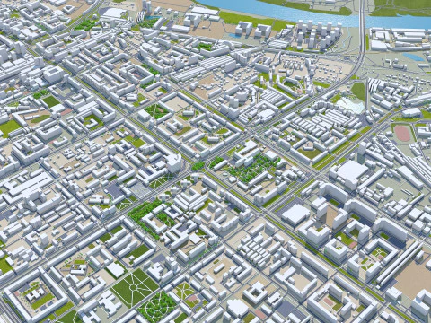Tumen city russia 60km 3D Model
