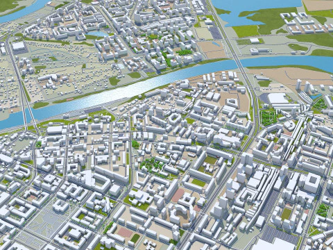 Tumen city russia 60km 3D Model