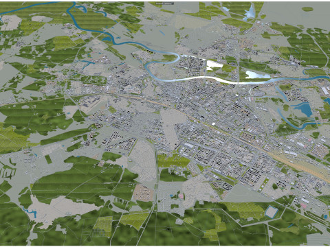 Tumen city russia 60km 3Dモデル