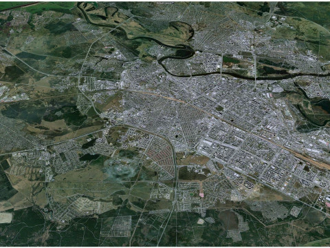 Tumen city russia 60km 3D Model