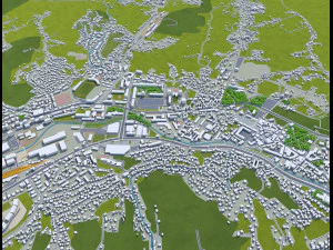 Tuzla şehri bosna hersek 30km 3D Model
