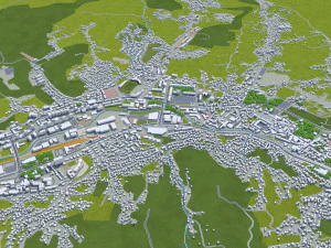 Tuzla şehri bosna hersek 30km 3D Model