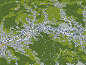 Tuzla city bosnia and herzegovina 30km 3D Model
