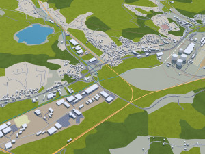 Tuzla city bosnia and herzegovina 30km 3D Model