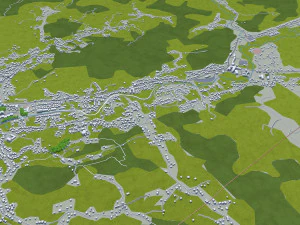 Tuzla şehri bosna hersek 30km 3D Model
