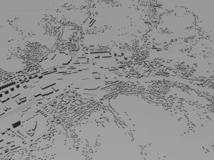 Tuzla şehri bosna hersek 30km 3D Model