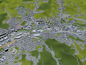 Tuzla city bosnia and herzegovina 30km 3D Model