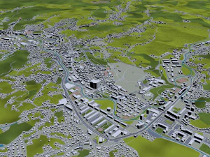 Tuzla şehri bosna hersek 30km 3D Model
