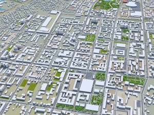 Ufa city russia 90km 3D Model