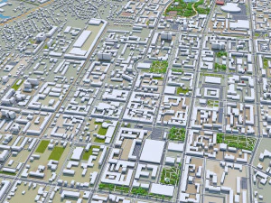 Ufa şehri rusya 90km 3D Model