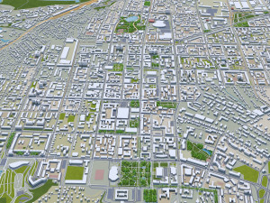 Ufa city russia 90km 3D Model