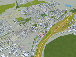 Ufa city russia 90km 3D Model