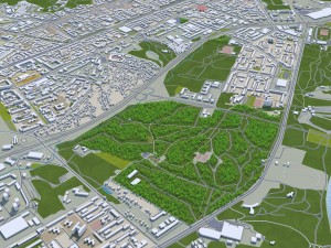 Ufa city russia 90km 3D Model