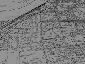 Ufa city russia 90km 3D Model