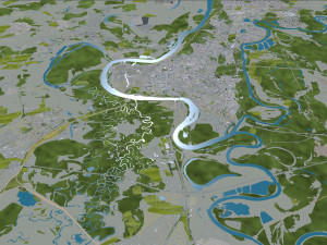 Ufa city russia 90km 3D Model