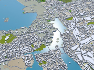 Udaipur city india 30km 3D Model