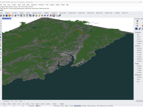 Ulsan city south korea 100km 3D Model