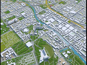 Uppsala city sweden 40km 3D Model