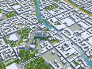 Uppsala city sweden 40km 3D Model