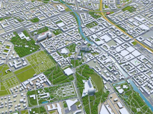 Uppsala city sweden 40km 3D Model