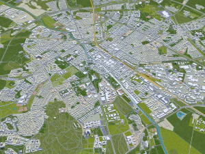 Uppsala city sweden 40km 3D Model