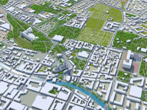Uppsala city sweden 40km 3D Model