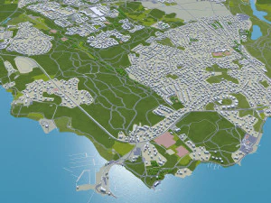 Uppsala city sweden 40km 3D Model