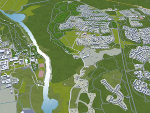 Uppsala city sweden 40km 3D Model