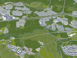Uppsala city sweden 40km 3D Model
