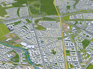 Uppsala city sweden 40km 3D Model