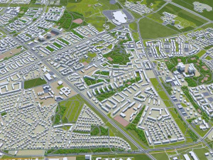 Uppsala city sweden 40km 3D Model