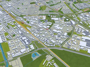 Uppsala city sweden 40km 3D Model