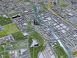 Uppsala city sweden 40km 3D Model