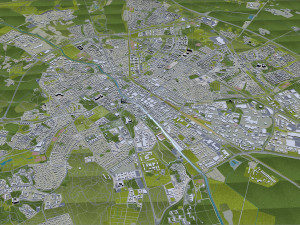 Uppsala city sweden 40km Modèle 3D