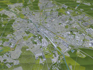 Uppsala city sweden 40km 3D Model
