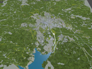 Uppsala city sweden 40km 3D Model