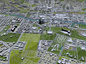 Uppsala city sweden 40km 3D Model