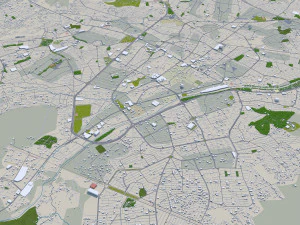 Urmia city iran 40km 3D Model