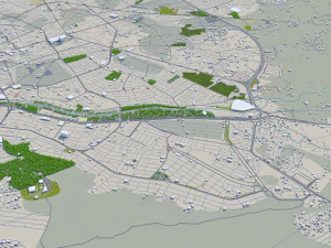 Urmia city iran 40km 3D Model