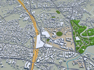 Vadodara city india 30km 3D मॉडल