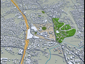 Vadodara city india 30km 3D-Modell