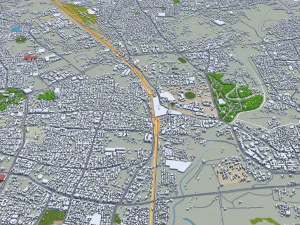 Vadodara city india 30km 3D Model