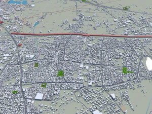 Vadodara city india 30km 3D Model