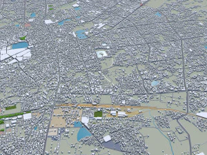 Vadodara city india 30km 3D Model